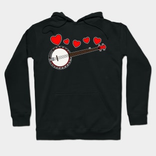 Valentines Banjo Banjoist Wedding Musician Hoodie